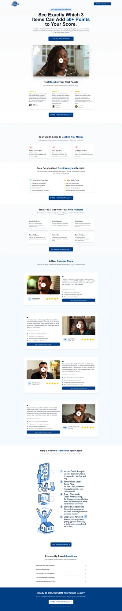 ASAP Credit Repair website