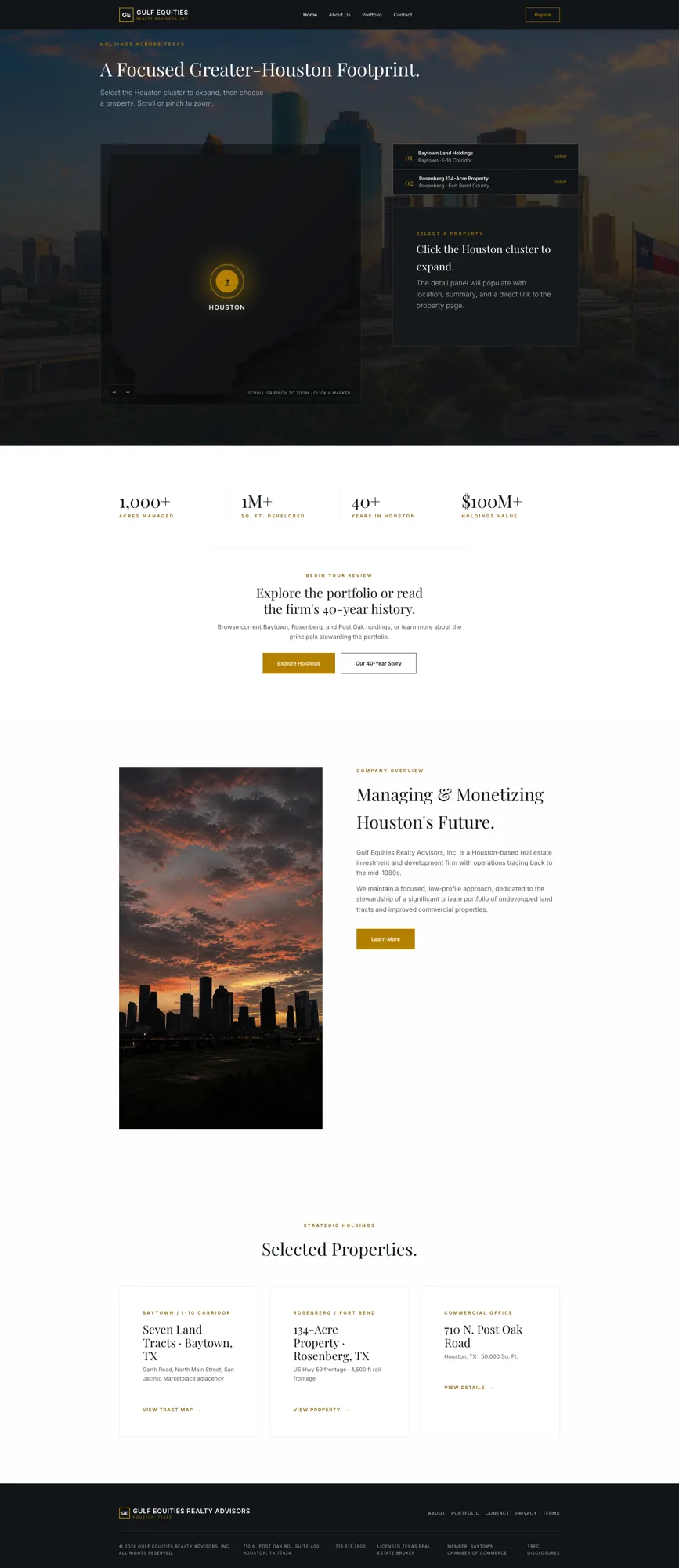 Gulf Equities website