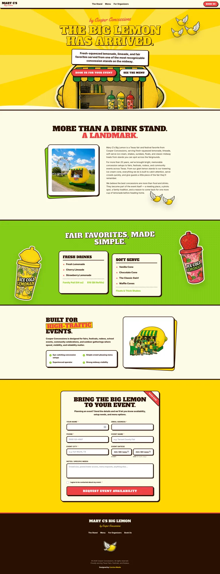 Mary C's Big Lemon website